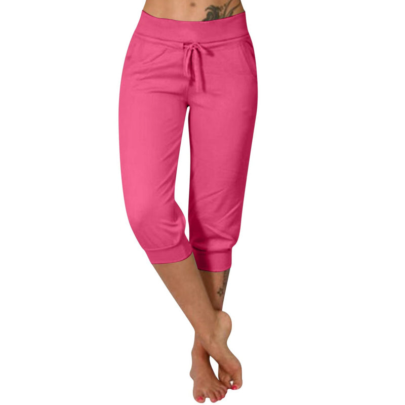 Korte joggingbroek met trekkoord in de taille om te relaxen