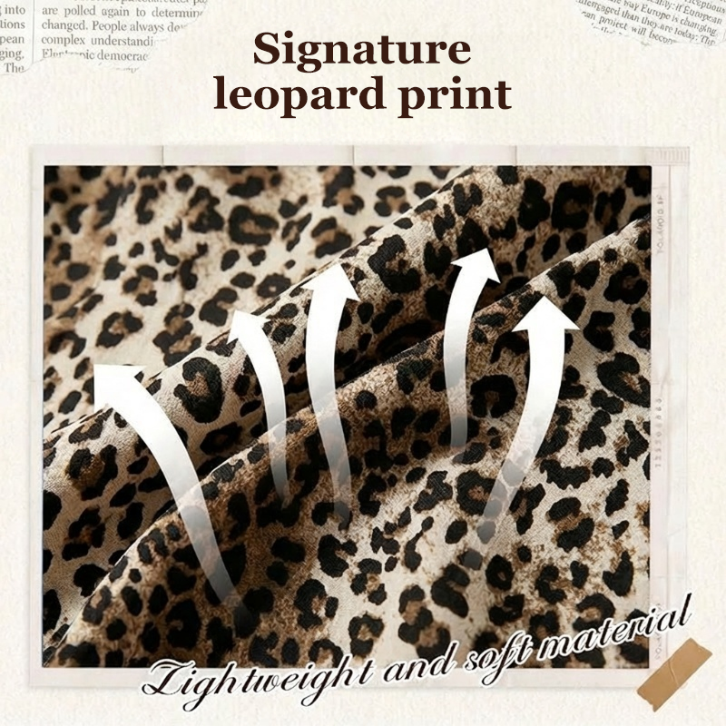 Dames shirt met luipaardprint en contrasterend mesh