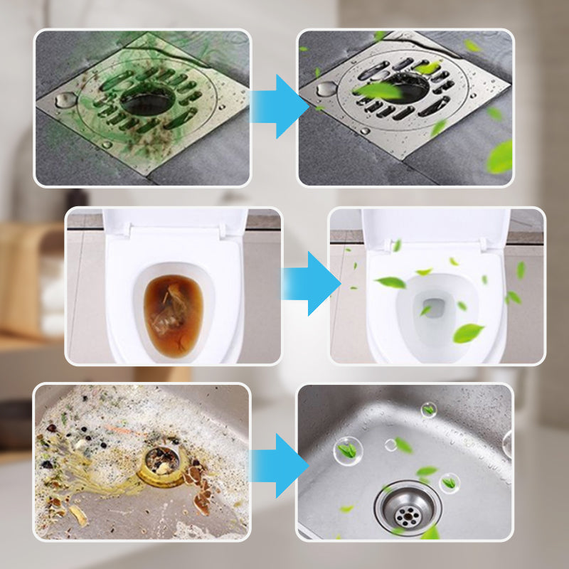 🔥50% KORTING ❤️Krachtige Reinigende Bruistabletten voor Afvoer, Lost Haar & Vet Verstoppingen Snel Op, Geurverwijderend Antibacterieel Afvoerreiniging voor Gootsteen Toilet Vloer