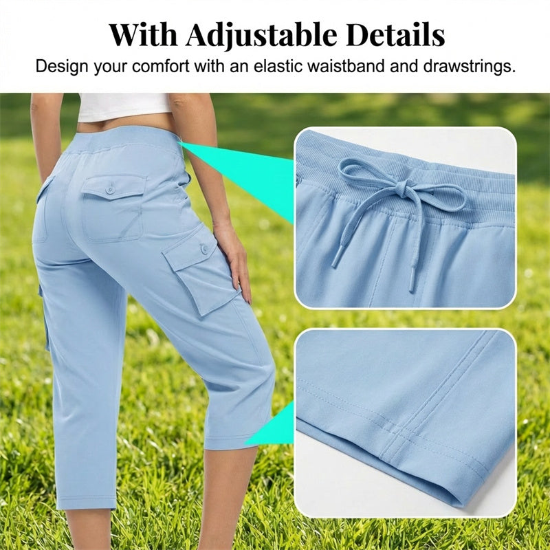 💥Tijdelijke aanbieding: 50% korting ✨Lichtgewicht cargocapri's voor dames🌿 Comfort en stijl, klaar voor avontuur 🌿