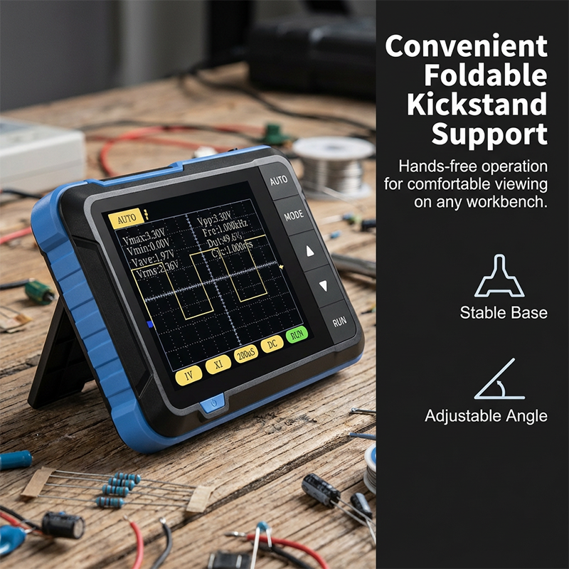 Mini-handoscilloscoop, 2,5 MSa/s, 200 kHz bandbreedte, 800 Vpp, PWM-uitgang, oscilloscoop voor de automobielindustrie, multimeters, accutester voor auto’s