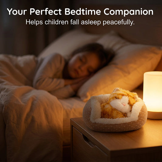 🏠 Schattige knuffel met een slapend diertje 🐾  De perfecte metgezel voor het slapengaan