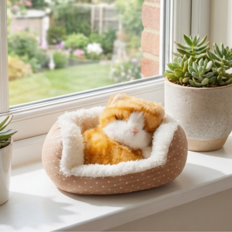 🏠 Schattige knuffel met een slapend diertje 🐾  De perfecte metgezel voor het slapengaan