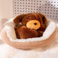 🏠 Schattige knuffel met een slapend diertje 🐾  De perfecte metgezel voor het slapengaan
