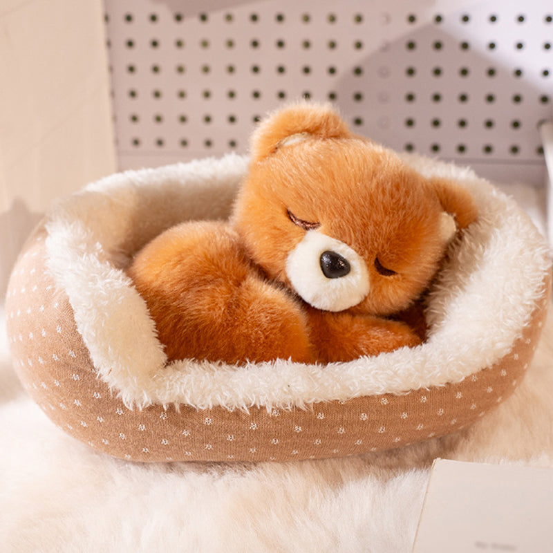 🏠 Schattige knuffel met een slapend diertje 🐾  De perfecte metgezel voor het slapengaan
