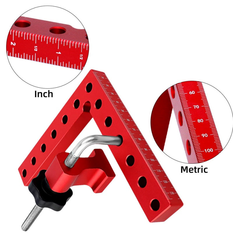 📐 90° Haakse Klemmen • Aluminium • Dubbele Maat • Precies & Sterk