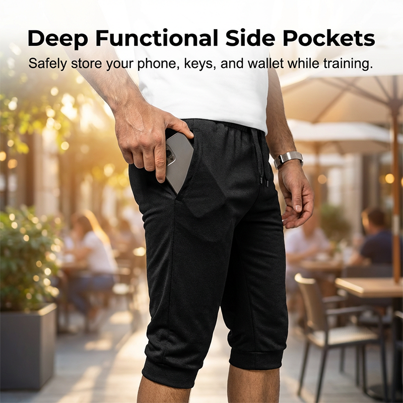 Slim-fit capri-joggingbroek voor heren