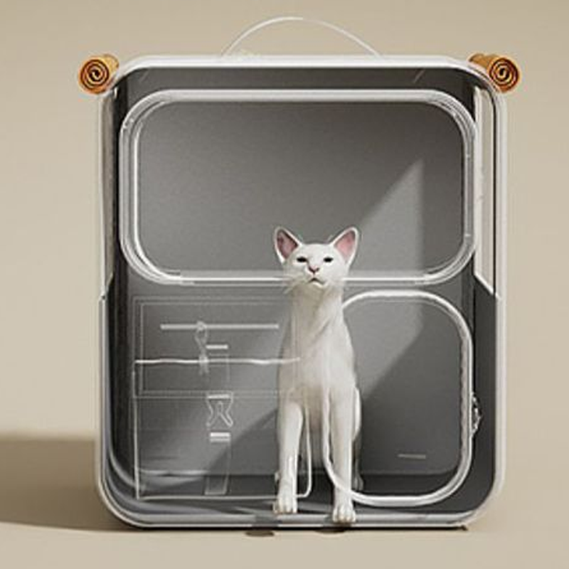 Dierentransportbox op wieltjes met grote inhoud