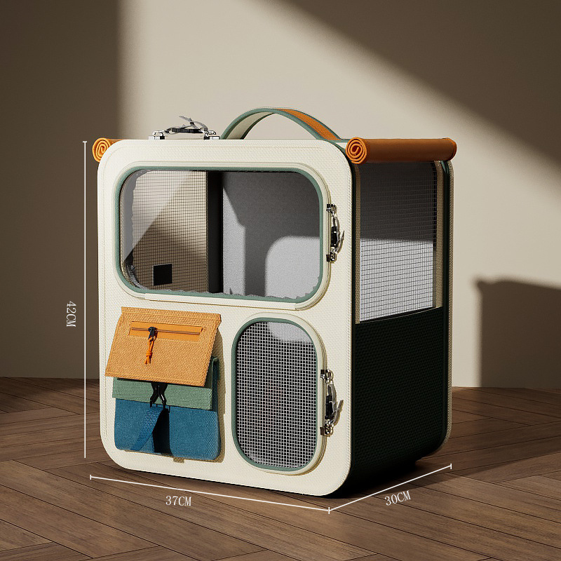 Dierentransportbox op wieltjes met grote inhoud