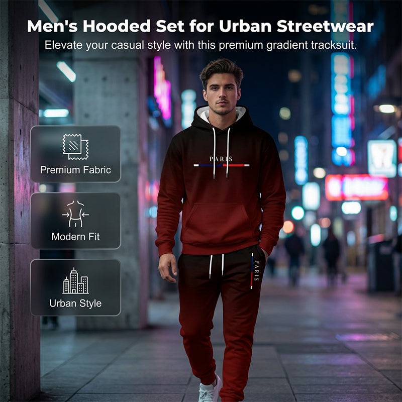 Heren Trainingspak Set met Gradiënt | Hoodie en Joggingbroek