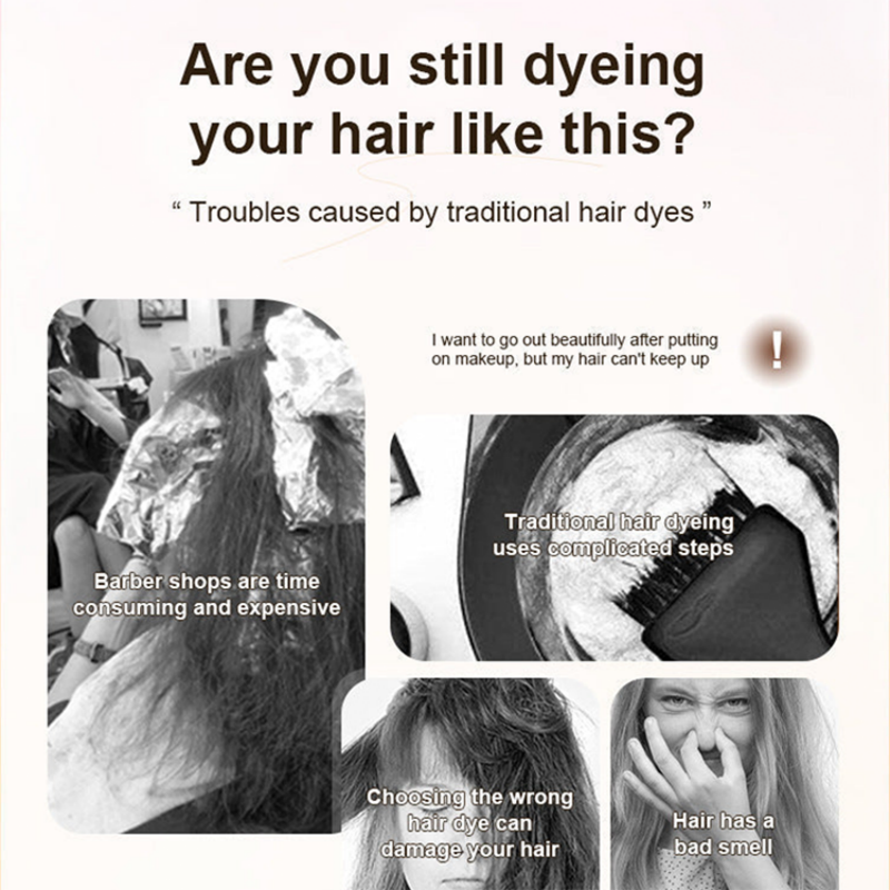 ⏰TIJDELIJKE ACTIE💇‍♀️ 3-in-1 Haarkleurkam, één-druk ontwerp, geen rommel & tijdbesparend ✨