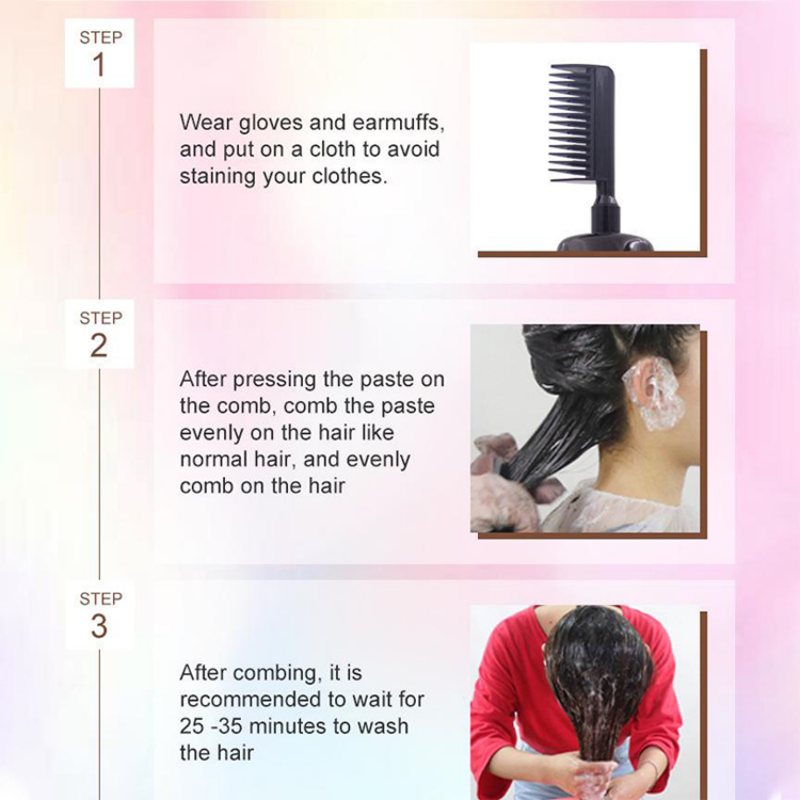 ⏰TIJDELIJKE ACTIE💇‍♀️ 3-in-1 Haarkleurkam, één-druk ontwerp, geen rommel & tijdbesparend ✨