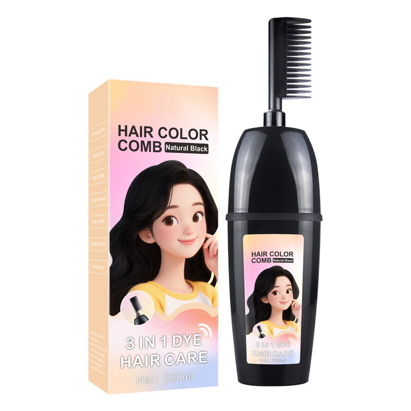 ⏰TIJDELIJKE ACTIE💇‍♀️ 3-in-1 Haarkleurkam, één-druk ontwerp, geen rommel & tijdbesparend ✨
