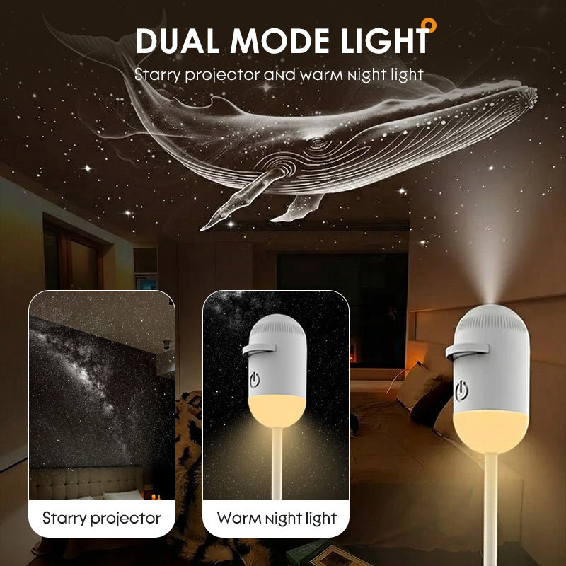 ✨🌌 2-in-1 Sterrenhemelprojector en Nachtlampje 💡🌙