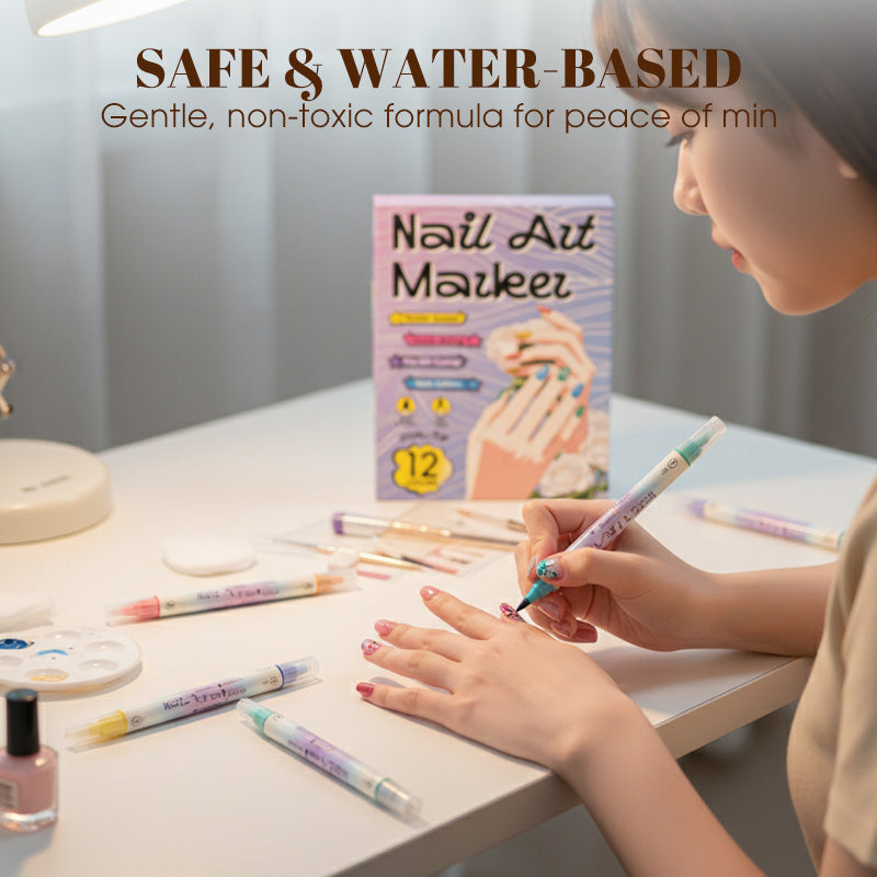 🥳HETE UITVERKOOP 2026🥳💞Meer dan 50k+ verkocht!✨Nail Art Stiften Set met Dubbele Punt | Professionele Pennen voor Nagelkunst