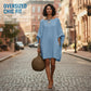 🔥 ZOMERUITVERKOOP – 75% KORTING! 👗 Oversized Jurk met Vleermuismouwen voor Dames – Comfortabele Pasvorm & Luchtige Zomerstijl | Zolang de Voorraad Strekt