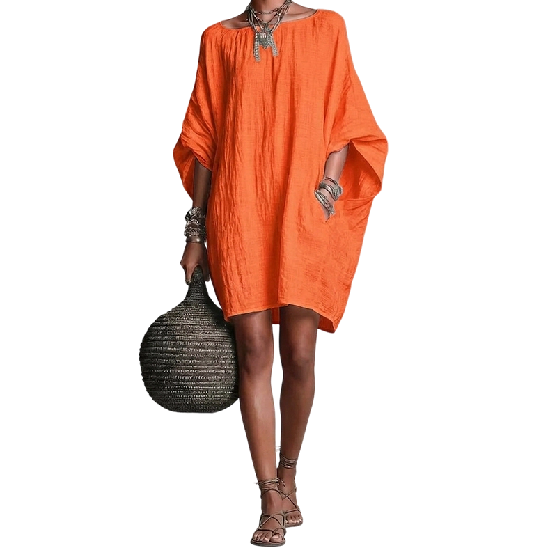 🔥 ZOMERUITVERKOOP – 75% KORTING! 👗 Oversized Jurk met Vleermuismouwen voor Dames – Comfortabele Pasvorm & Luchtige Zomerstijl | Zolang de Voorraad Strekt