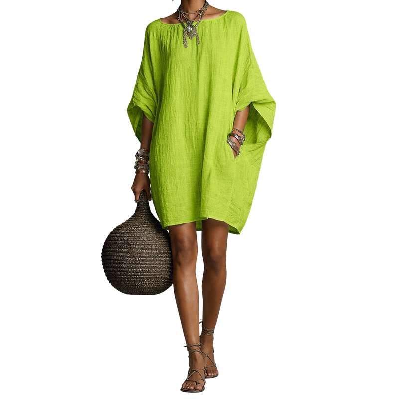🔥 ZOMERUITVERKOOP – 75% KORTING! 👗 Oversized Jurk met Vleermuismouwen voor Dames – Comfortabele Pasvorm & Luchtige Zomerstijl | Zolang de Voorraad Strekt