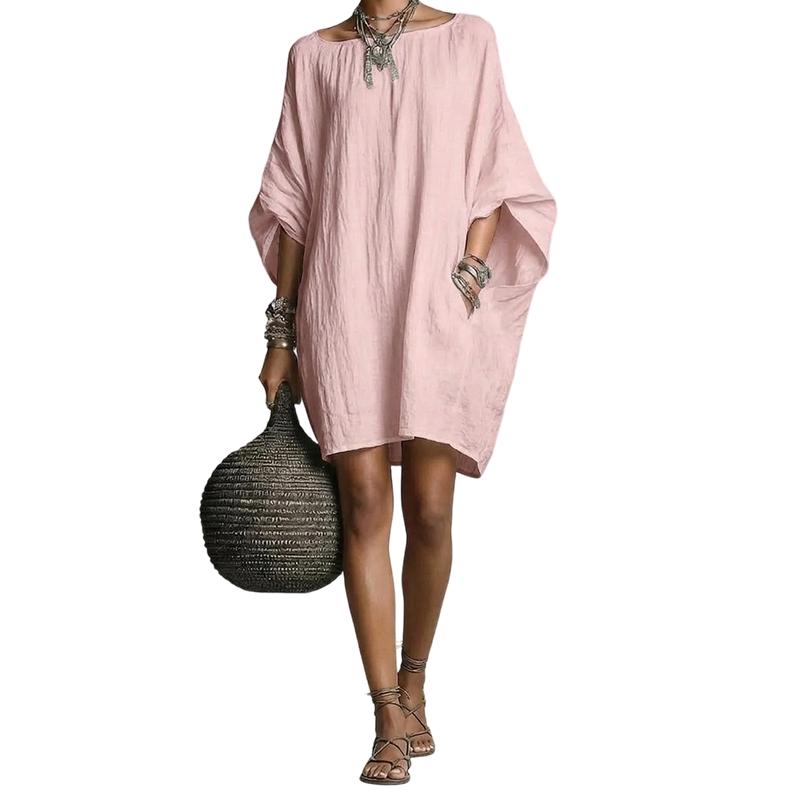🔥 ZOMERUITVERKOOP – 75% KORTING! 👗 Oversized Jurk met Vleermuismouwen voor Dames – Comfortabele Pasvorm & Luchtige Zomerstijl | Zolang de Voorraad Strekt