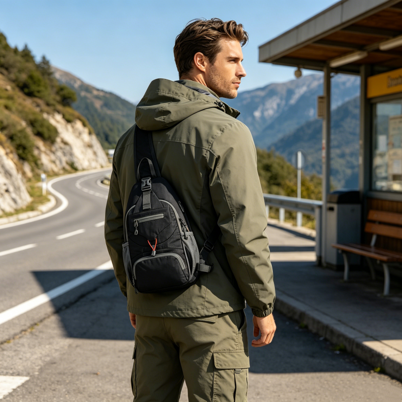 🎒 50% KORTING! ✨ Heren buitensport-schoudertas – Met meerdere vakken, waterafstotend, ademende rugzijde 🌦️