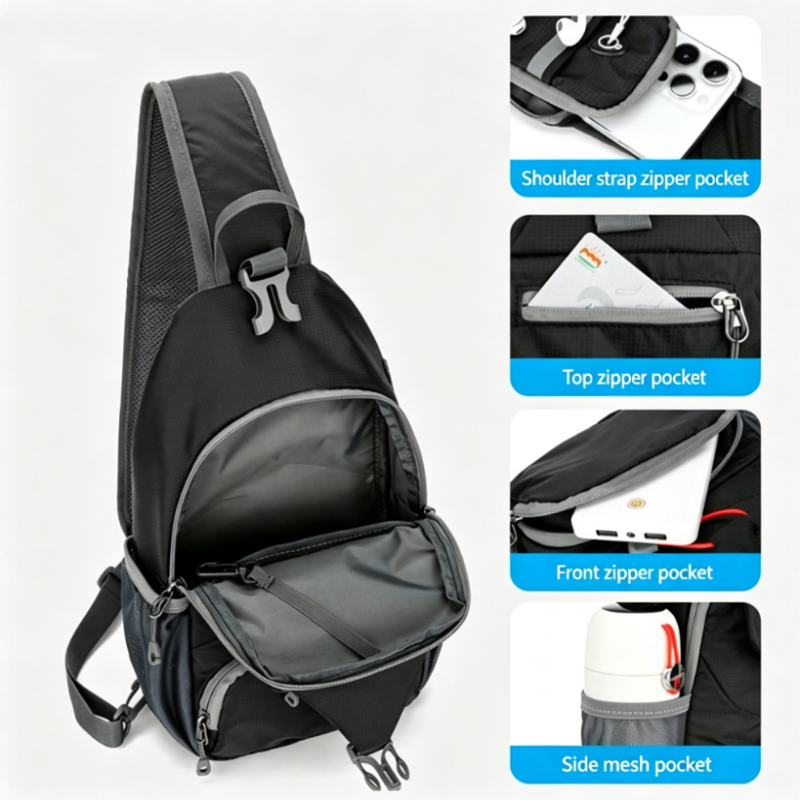 🎒 50% KORTING! ✨ Heren buitensport-schoudertas – Met meerdere vakken, waterafstotend, ademende rugzijde 🌦️