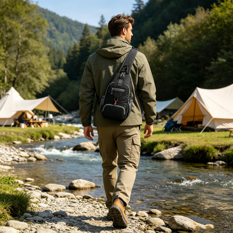 🎒 50% KORTING! ✨ Heren buitensport-schoudertas – Met meerdere vakken, waterafstotend, ademende rugzijde 🌦️