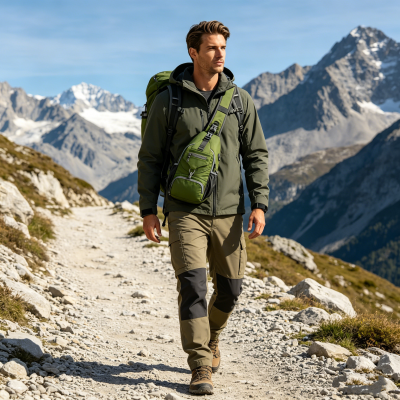 🎒 50% KORTING! ✨ Heren buitensport-schoudertas – Met meerdere vakken, waterafstotend, ademende rugzijde 🌦️