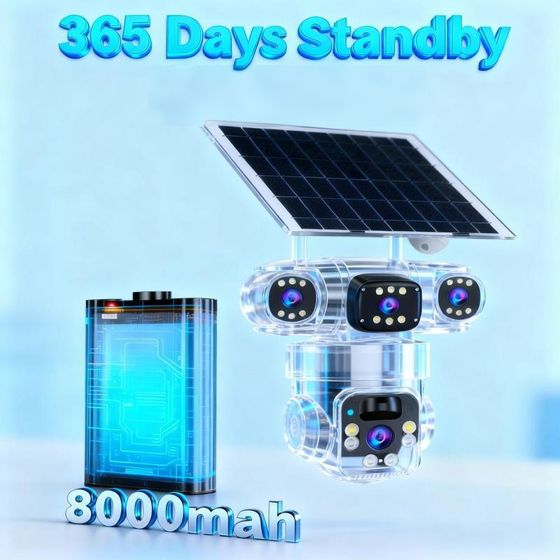 📢📢50% KORTING⏰6K 9MP wifi-beveiligingscamera voor buiten | 10x zoom, 3 lenzen, 360° PTZ | IP66 waterdicht, kleurennachtzicht, tweeweg audio, bewegingsdetectie