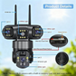 📢📢50% KORTING⏰6K 9MP wifi-beveiligingscamera voor buiten | 3 lenzen, 360° PTZ | IP66 waterdicht, kleurennachtzicht, tweeweg audio, bewegingsdetectie