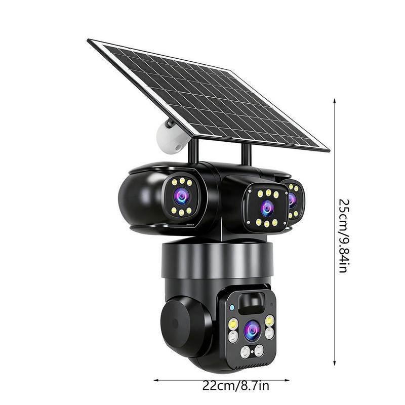 📢📢50% KORTING⏰6K 9MP wifi-beveiligingscamera voor buiten | 10x zoom, 3 lenzen, 360° PTZ | IP66 waterdicht, kleurennachtzicht, tweeweg audio, bewegingsdetectie