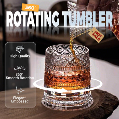 ✨ Luxe Draaiend Drinkglas – Het Perfecte Cadeau voor Whisky Liefhebbers 🥃