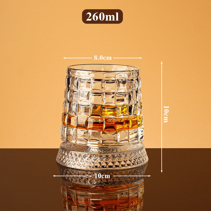 ✨ Luxe Draaiend Drinkglas – Het Perfecte Cadeau voor Whisky Liefhebbers 🥃