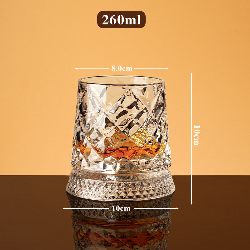 ✨ Luxe Draaiend Drinkglas – Het Perfecte Cadeau voor Whisky Liefhebbers 🥃