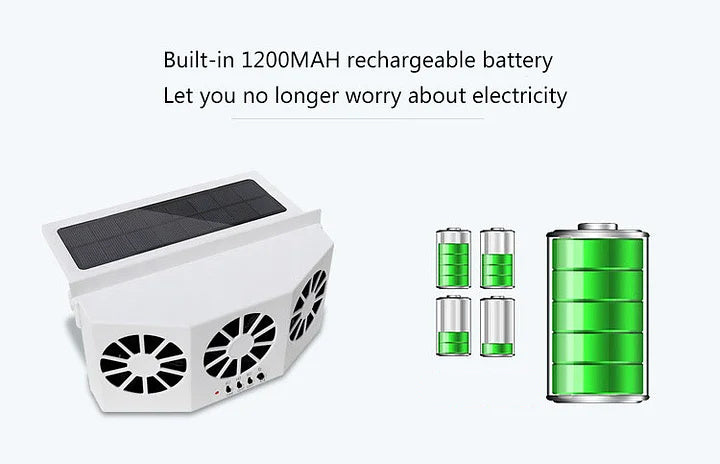 🚗 Solar Auto Koelventilator – Ventilatie & Frissere Lucht in de Auto 🌿