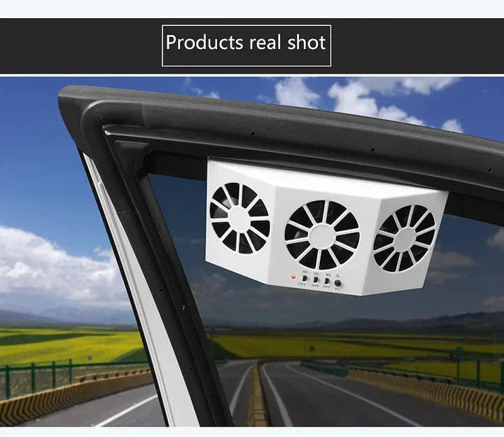 🌞Fris De Lente In Met 50% Korting!🌬️Het nieuwe zonne-energie koelwonder voor in de auto [luchtcirculatie-afzuigventilator]