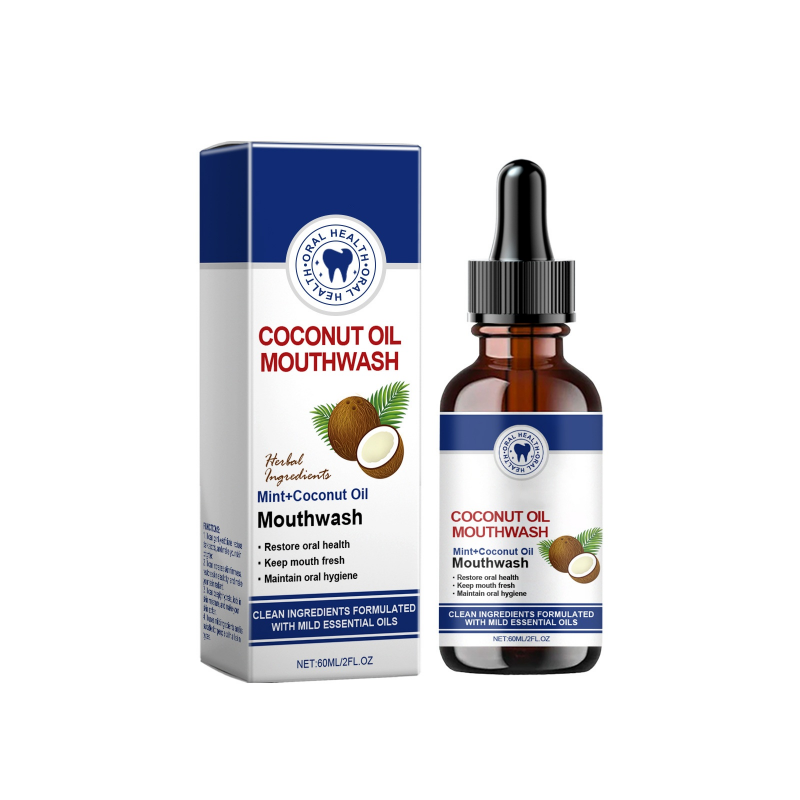 Natuurlijk mondspoelmiddel met kokos- en muntolieconcentraat