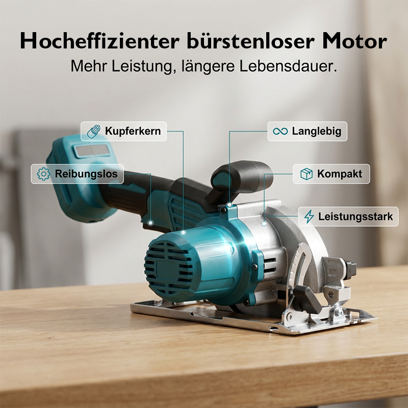 ⚡🛠️ Hogesnelheids Accucirkelzaag met Borstelloze Motor – Krachtig & Draadloos