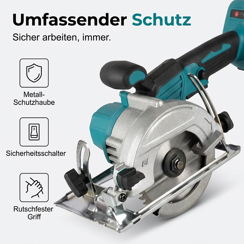 ⚡🛠️ Hogesnelheids Accucirkelzaag met Borstelloze Motor – Krachtig & Draadloos