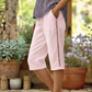 🩳 Zomerbroek in caprilengte voor dames met kanten details 🌼