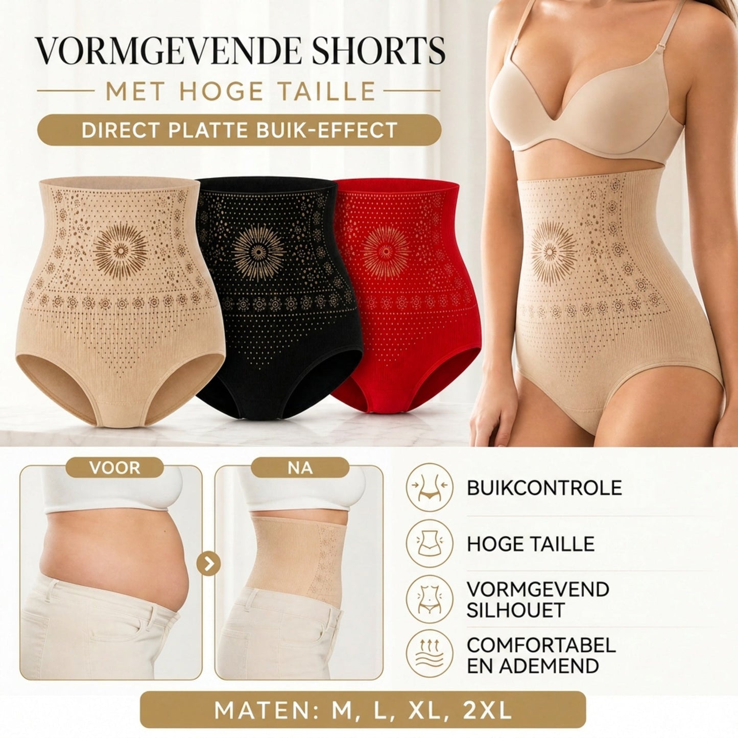🥳👖 Shapewear-slips met hoge taille – Figuurcorrigerende slips met compressie voor een strakke taille 💞
