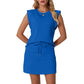 Set bestaande uit een moderne mouwloze top en een rok met trekkoord