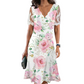⚡ Nu 50% Korting! ✨ Damesjurk met bloemenprint en kanten mouwen