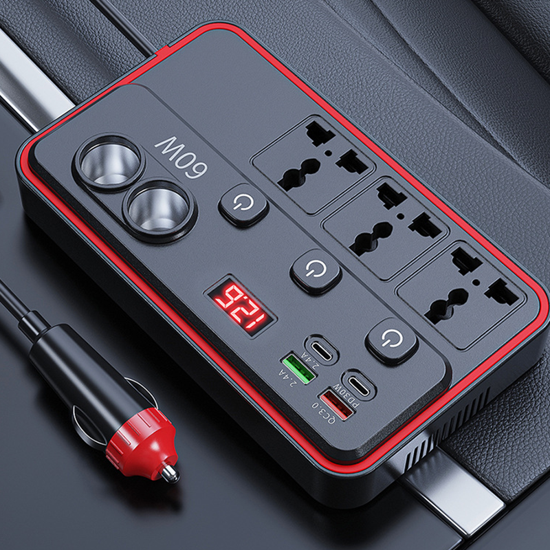 💥50% KORTING🚗 Multifunctionele Autolader Met Stopcontacten En USB