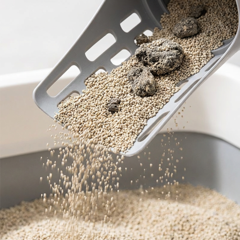 ⏳Tijdelijke korting van 50%⏰Kattenbakvulling schep met afvalbak🐱💩🗑️
