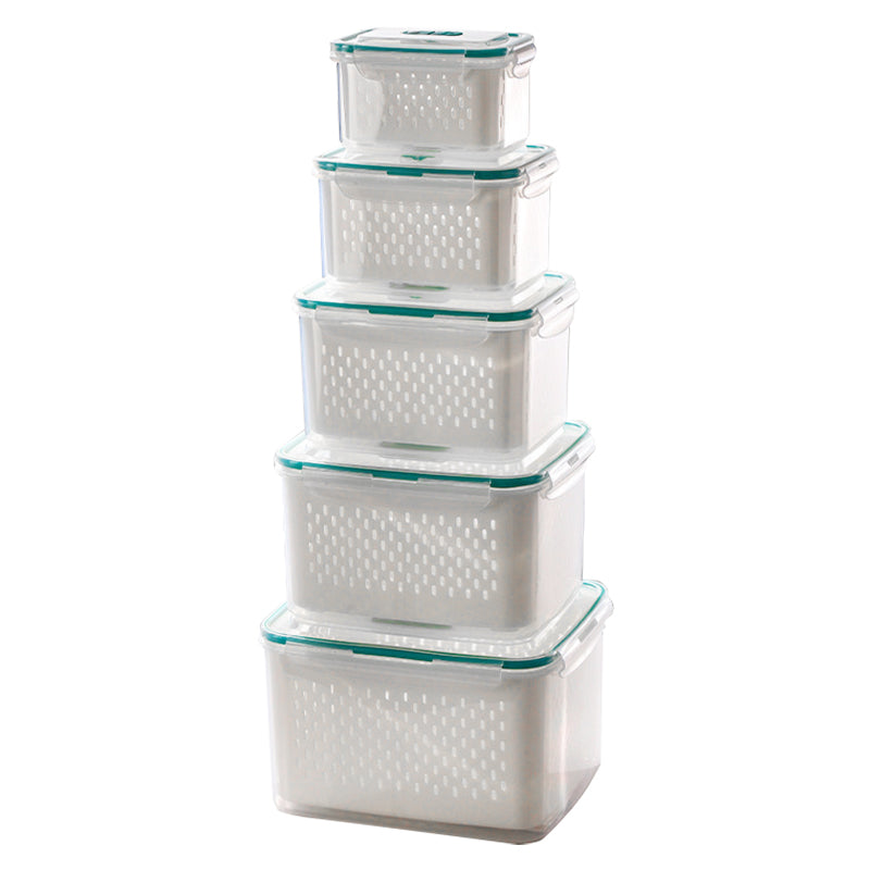 🥗 50% OFF NOW!🧊 2 in 1 Draining Fresh-Keep Food Container – Airtight & Microwave Safe – Fridge Essential 🔒