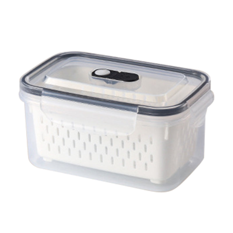 🥗 50% OFF NOW!🧊 2 in 1 Draining Fresh-Keep Food Container – Airtight & Microwave Safe – Fridge Essential 🔒