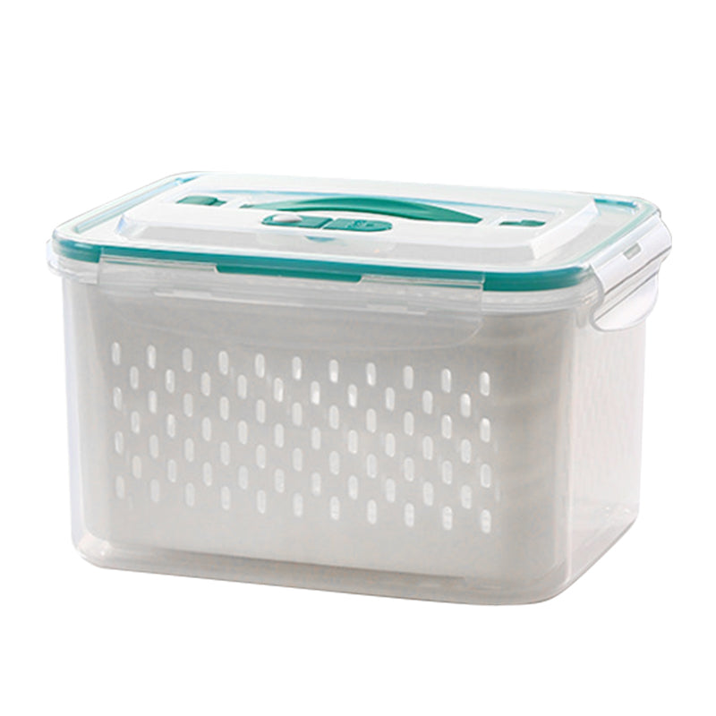 🥗 50% OFF NOW!🧊 2 in 1 Draining Fresh-Keep Food Container – Airtight & Microwave Safe – Fridge Essential 🔒