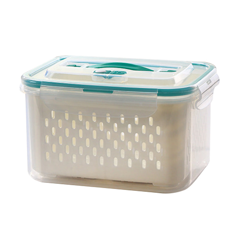 🥗 50% OFF NOW!🧊 2 in 1 Draining Fresh-Keep Food Container – Airtight & Microwave Safe – Fridge Essential 🔒