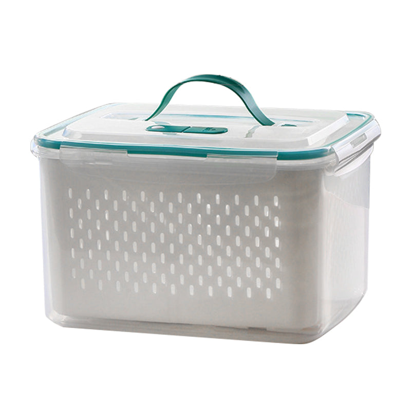 🥗 50% OFF NOW!🧊 2 in 1 Draining Fresh-Keep Food Container – Airtight & Microwave Safe – Fridge Essential 🔒