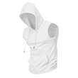 🔥 Mouwloze sporttop met capuchon💧 Vochtafvoerend · Sneldrogend en wrijvingsbestendig🧢 Capuchon biedt bescherming tegen de zon en wind · 🏋️ Geschikt voor gewichtheffen, hardlopen en vrijetijdsbesteding